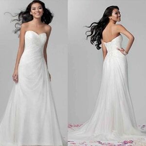 Alfred Angelo Plus Size Strapless White Gown